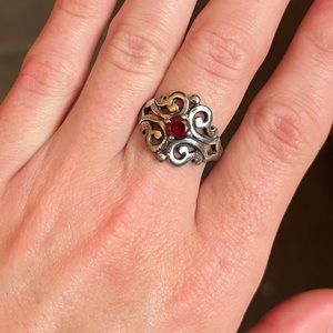 James Avery Garnet stone ring